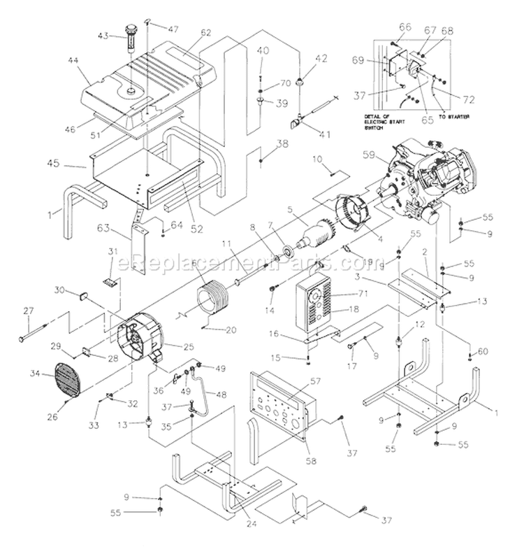 Page B Diagram and Parts List for 1315-0  Briggs and Stratton Generator
